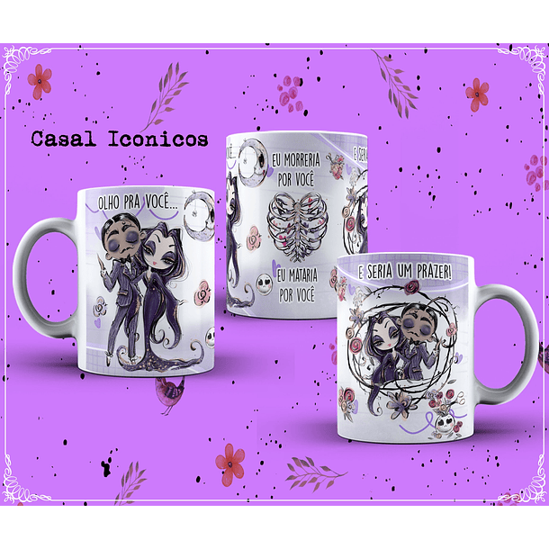 6 Artes para Caneca Namorados Casais Icônicos Editável + Png 3