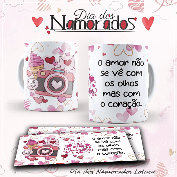 10 Artes para Caneca Dia dos Namorados Mickey Disney e Outros em Corel Draw 10