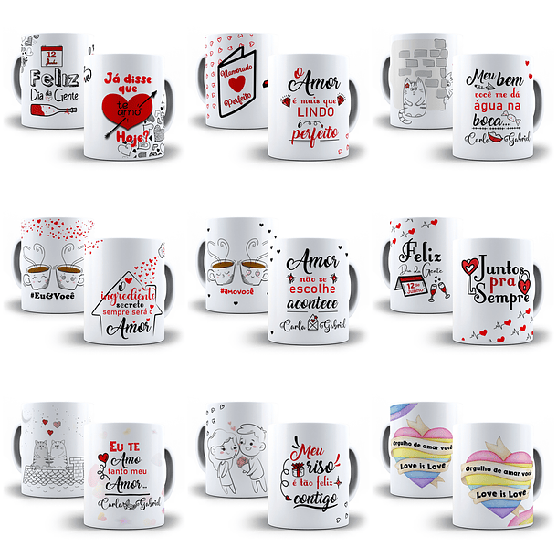 49 Artes para Caneca e Azulejo Dia dos Namorados Editável + Png 2