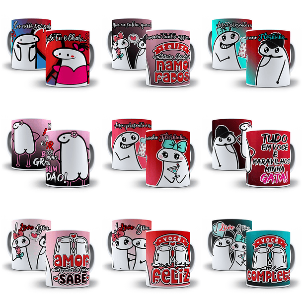 30 Artes para Caneca Flork Dia dos Namorados I Love em Photoshop  1