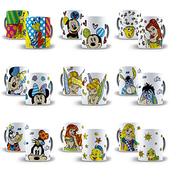 61 Artes para Caneca Personagens da Disney em CorelDraw