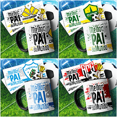 34 Artes Caneca Melhor Pai do Mundo Futebol em CorelDraw 