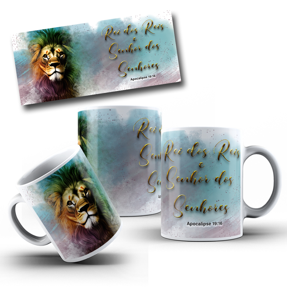11 Artes Caneca Leão de Judá Arquivos Editável + Png 3