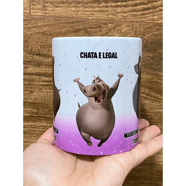 Arte Caneca Eu sou uma Mistura de Fofa e Grossa Gloria Madagascar Arquivo Png 3