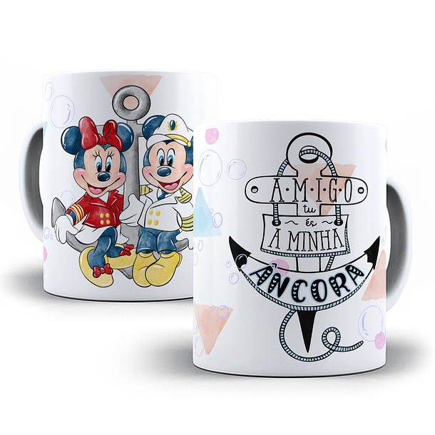 12 Artes para Caneca Amizade Personagens em Corel Draw 8