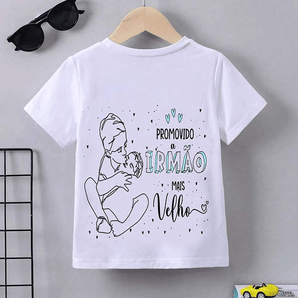 4 Artes Camisa Promovido a Irmão e Irmã Arquivo em CorelDraw 2