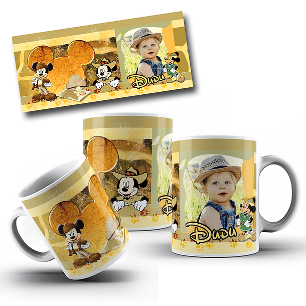 10 Artes Caneca Mickey Safari Arquivo em CorelDraw  2