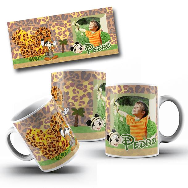 10 Artes Caneca Mickey Safari Arquivo em CorelDraw  7