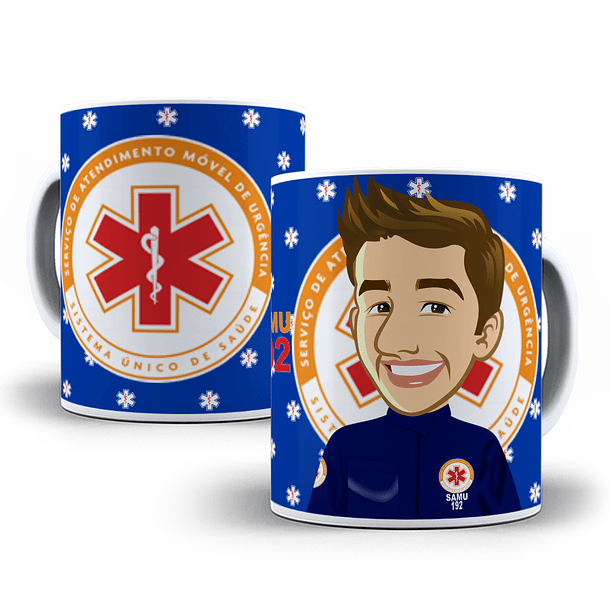 Arte Caneca Socorrista do Samu Arquivo Png  6