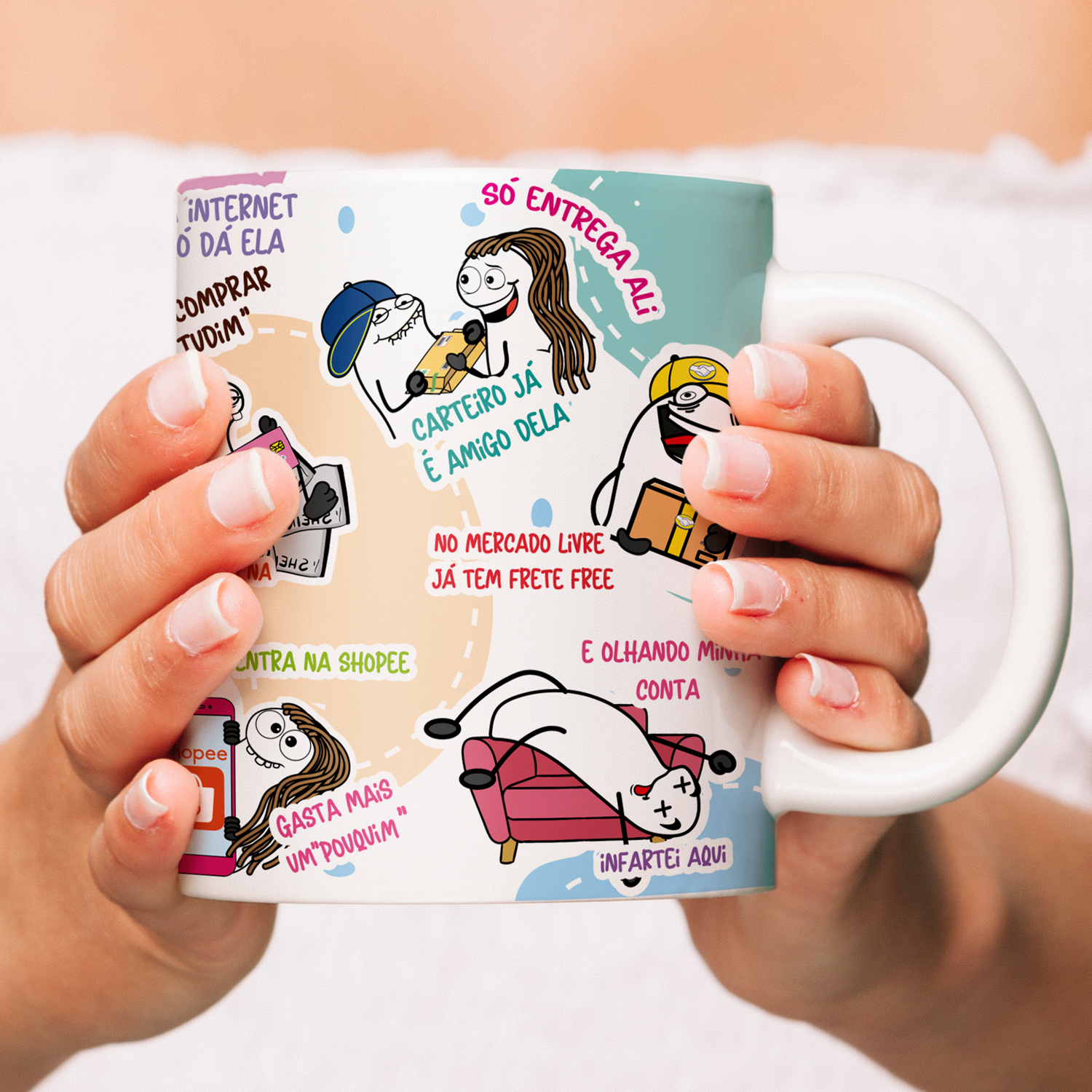 Arte para Caneca Se quer um conselho larga que ainda tá em tempo essa mulher comprar até vento Mulher Gastadeira Arquivo Png 7
