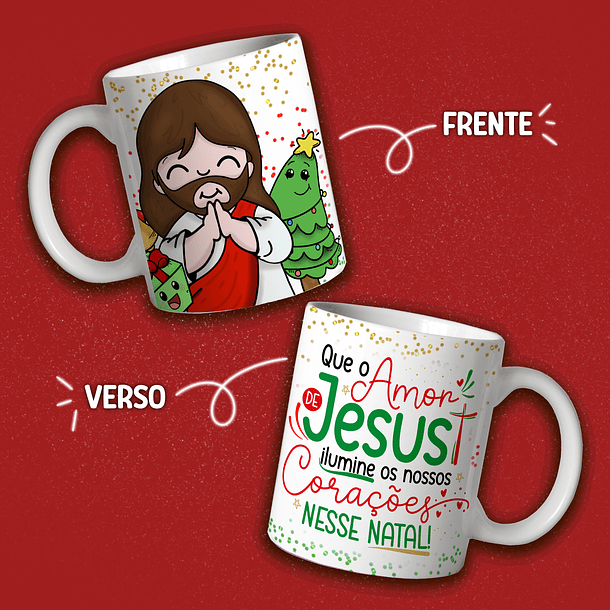 10 Artes Caneca Natal Cut  Arquivos Em Pdf Editável 4