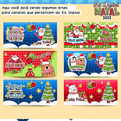 Kit Digital Natal Papai Noel Arquivos Sem Fundo Png