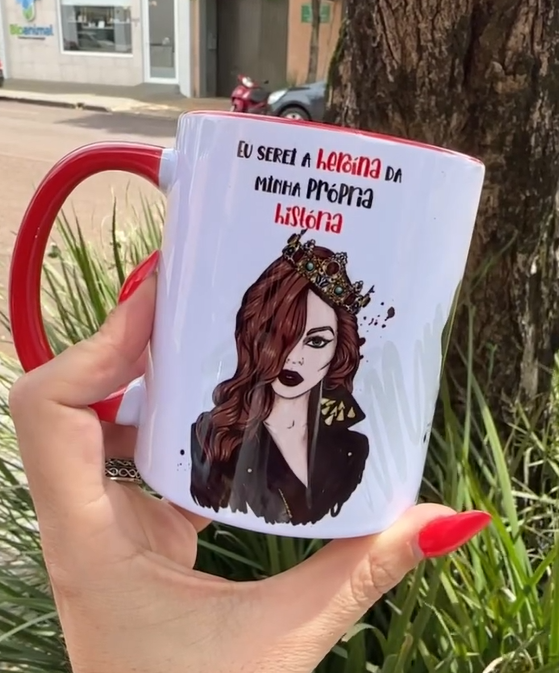 Artes para Caneca Serei a Heroína da Minha Própria História Frases em Corel Draw 1