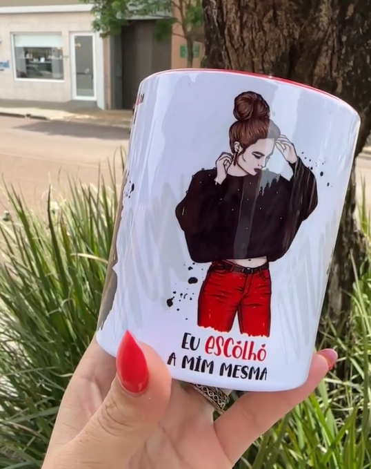 Artes para Caneca Serei a Heroína da Minha Própria História Frases em Corel Draw 2