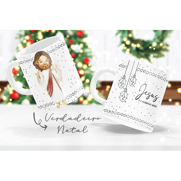 6 Arte para Caneca Natal Jesus em Corel Draw  1