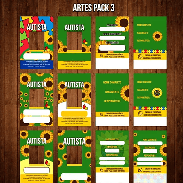 Arquivo Crachás prontos para Impressão em Png  5