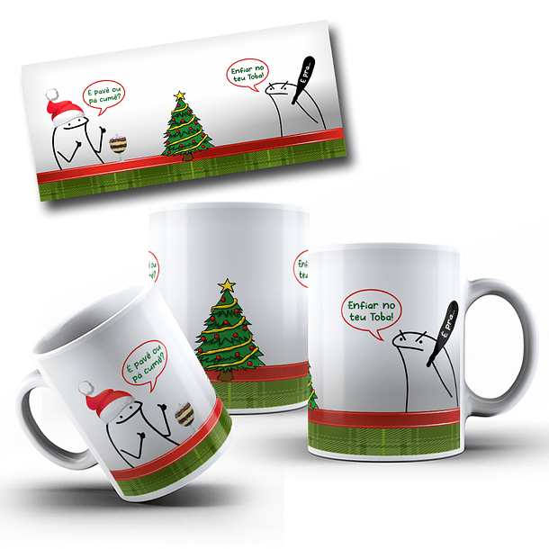 5 Arte para Caneca Flork Natal em Corel Draw 5