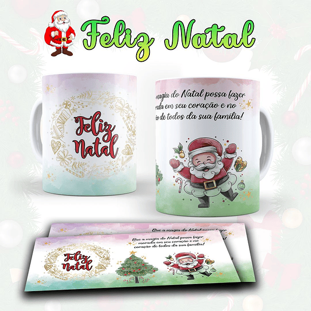 22 Artes para Caneca Natal em Corel Draw 4