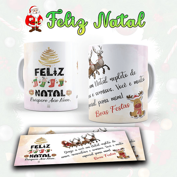 22 Artes para Caneca Natal em Corel Draw 5