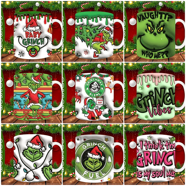 30 Artes para Caneca Natal 3d em Jpg 2