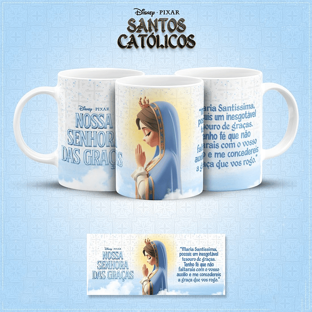 20 Artes para Caneca Santinhos Católicos Pixar em Jpg 6