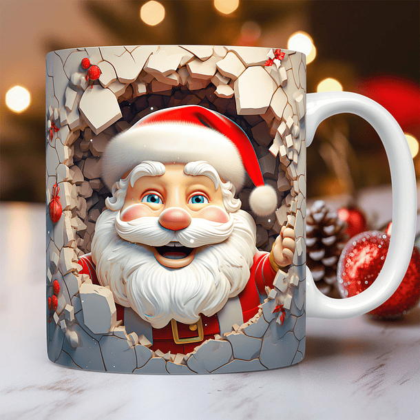 40 Artes para Caneca Natal 3d Arquivos Png 3