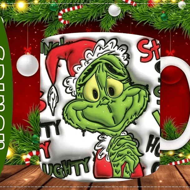 30 Artes para Caneca Natal 3d em Jpg 8