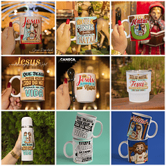 30 Artes para Caneca Natal de Jesus Arquivo em Jpg