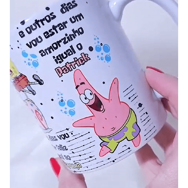 Arte Caneca Pra Viver comigo você tem que entender Bob Esponja Arquivo em Jpg 4