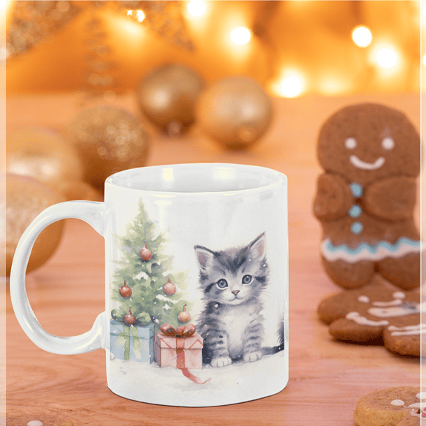 9 Artes para Caneca de Gatinhos Natal Arquivo em Jpg  2