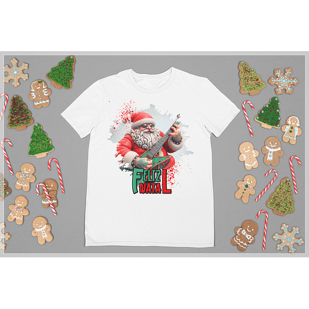 10 Artes para Camisa de Papai Noel do Rock Arquivo em CorelDraw 1