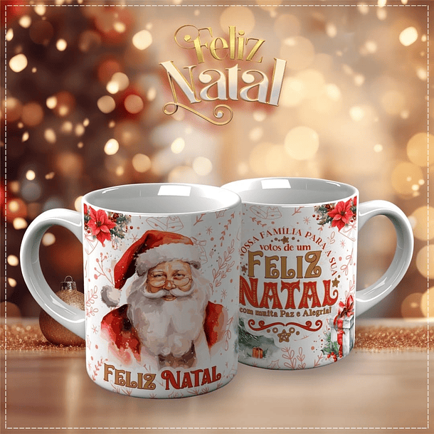 15 Artes para Caneca Papai Noel Arquivo em CorelDraw  3