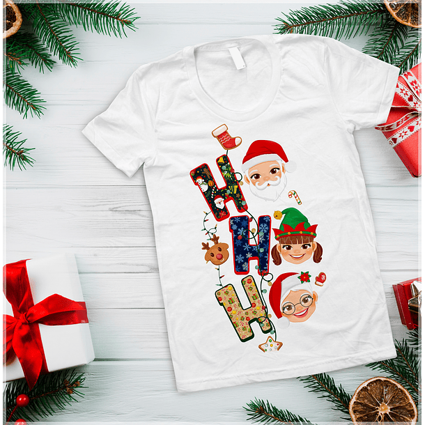 10 Artes para Camisa Ho Ho Ho Natal Arquivo em Photoshop 3