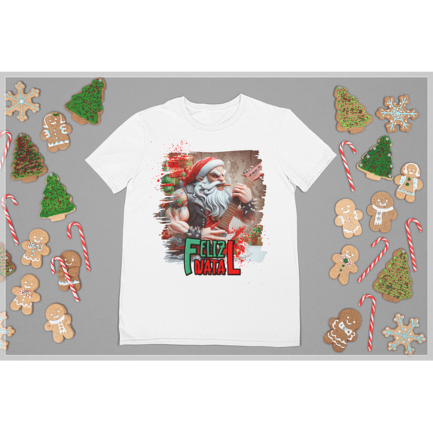 10 Artes para Camisa de Papai Noel do Rock Arquivo em CorelDraw 7