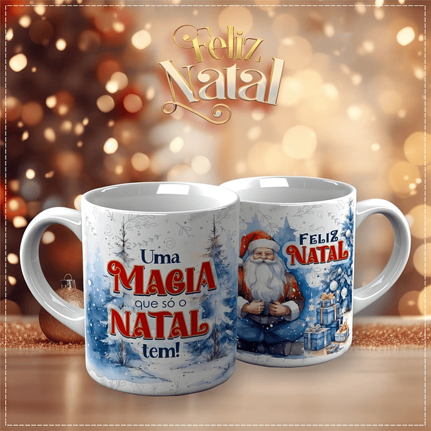 15 Artes para Caneca Papai Noel Arquivo em CorelDraw  6