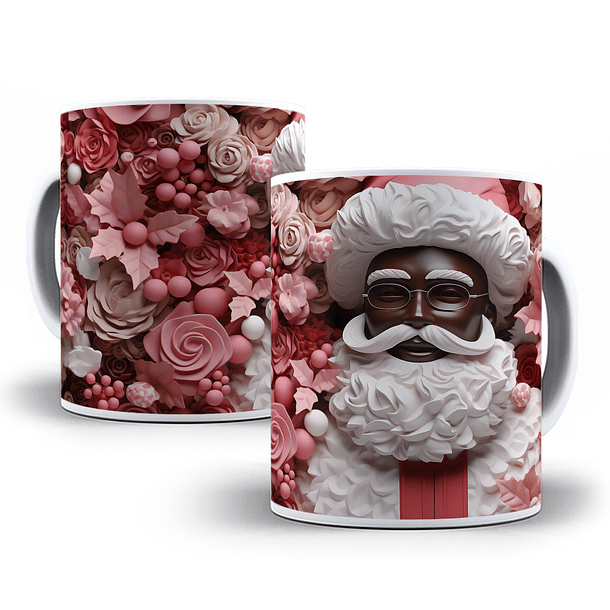 21 Artes para Caneca Papai Noel Afro Arquivo em Jpg 6