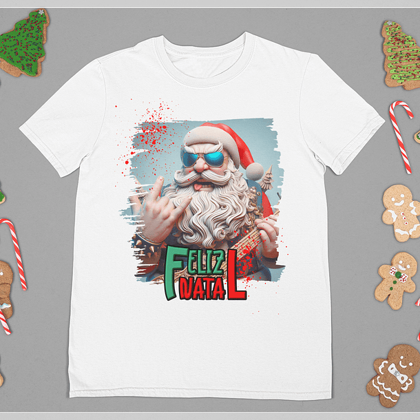 10 Artes para Camisa de Papai Noel do Rock Arquivo em CorelDraw 10