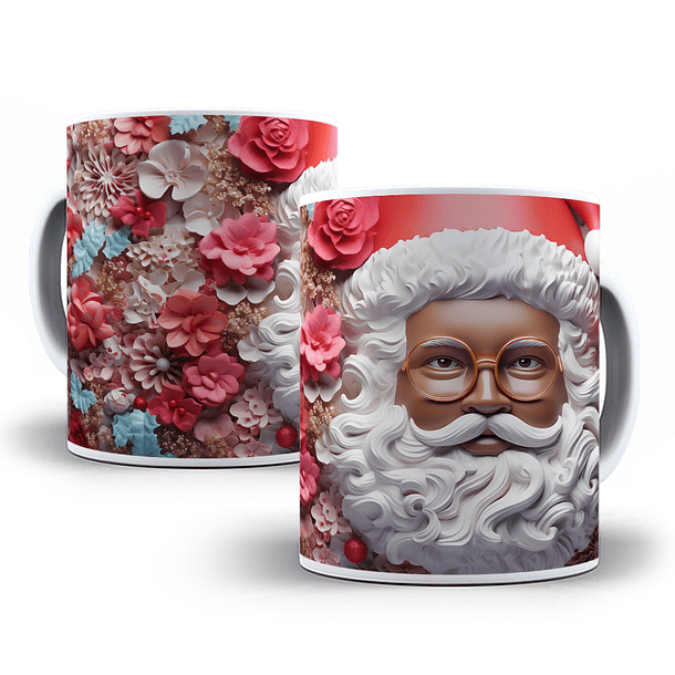 21 Artes para Caneca Papai Noel Afro Arquivo em Jpg 9