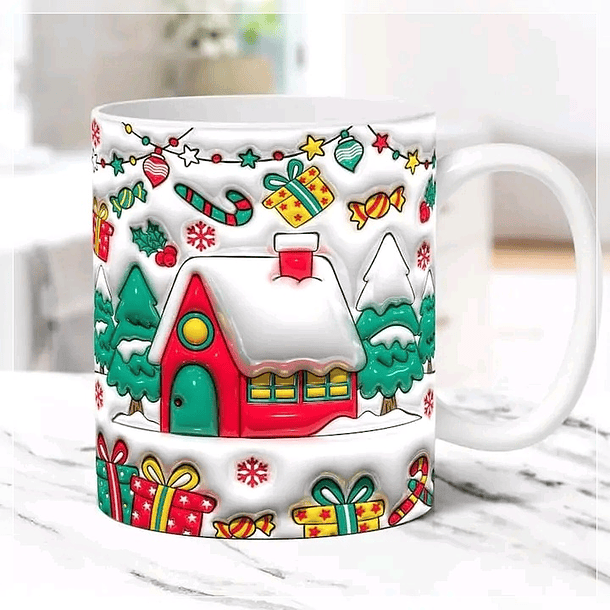 31 Artes para Caneca Natal Inflados 3D Arquivo em Jpg  10