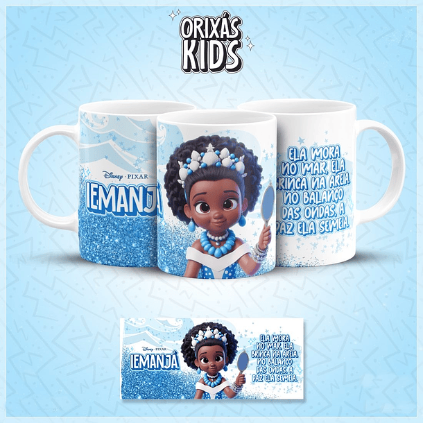 20 Artes para Caneca Orixás Kids Arquivo em Jpg 2