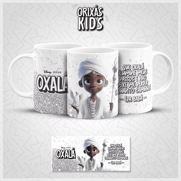 20 Artes para Caneca Orixás Kids Arquivo em Jpg 5