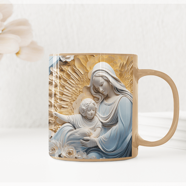 25 Artes para Caneca Santinhas em 3D Arquivo em Jpg  4