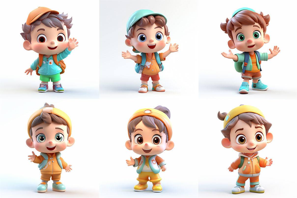 Kit Digital 22 Mascotinhos Arquivos em Png   1