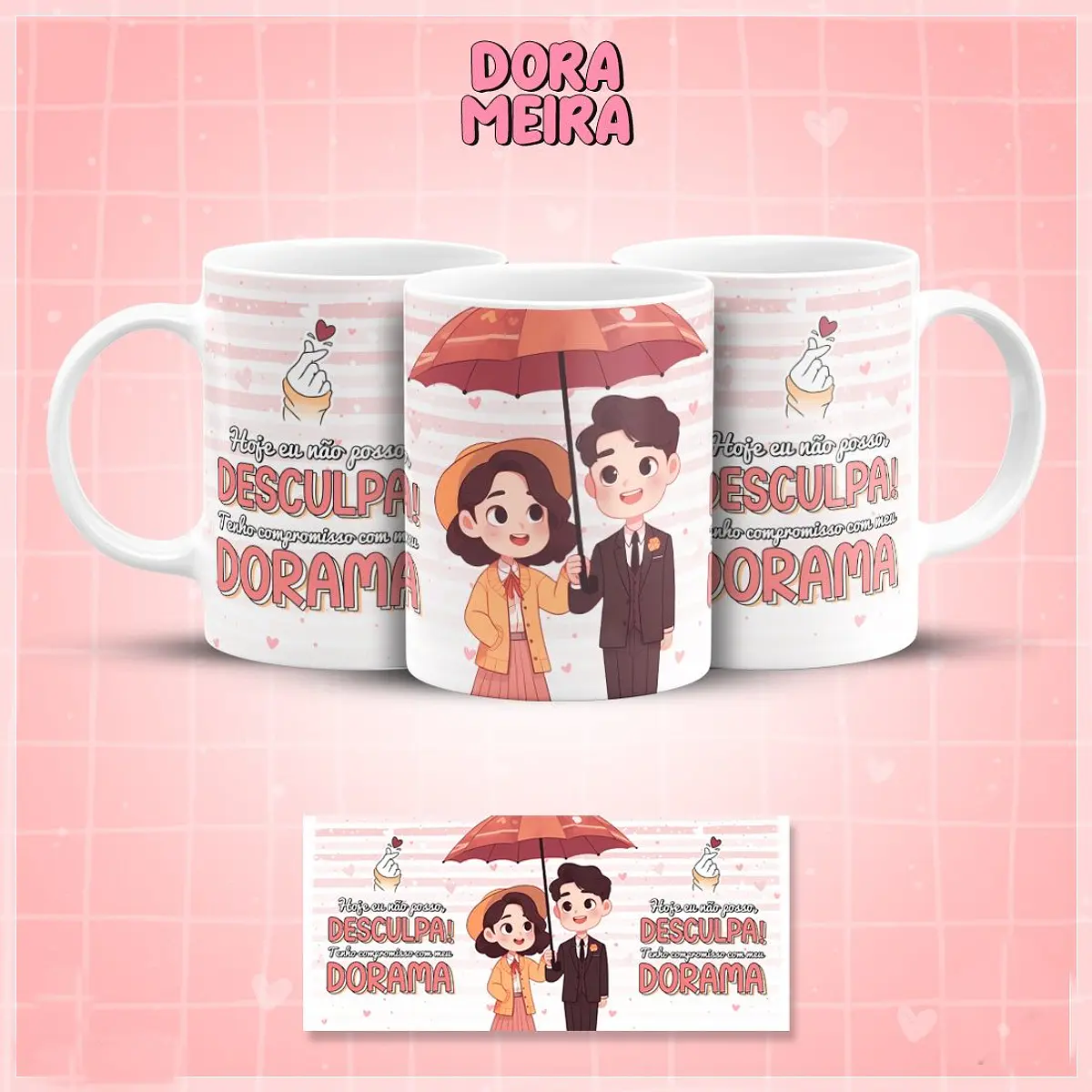 7 Artes Caneca Dorameira Dorama Arquivo em Jpg