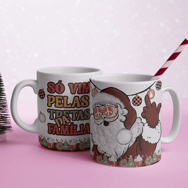 5 Artes para Caneca Natal Frases Arquivo Editável  2