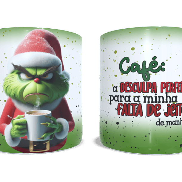 4 Artes para Caneca Grinchi Natal Arquivo em Jpg 4