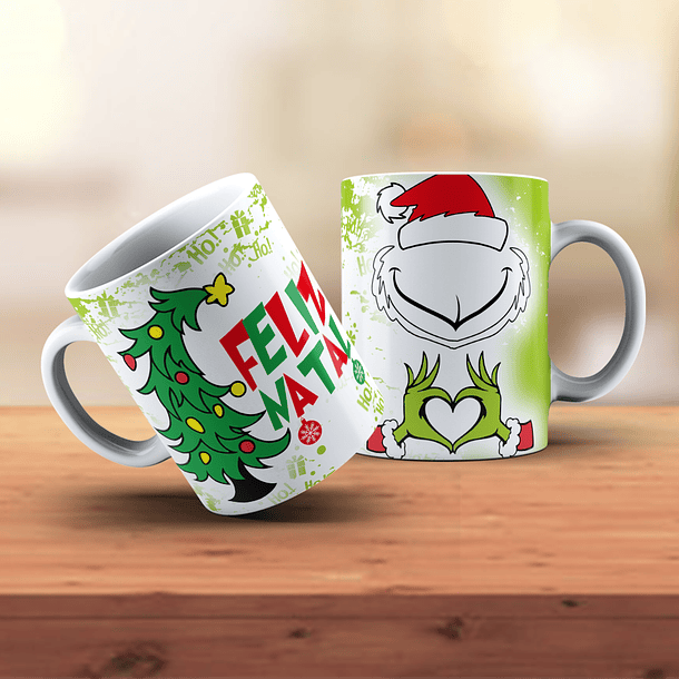 18 Artes para Caneca Grinch Natal Arquivo em Jpg 12