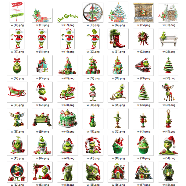 Kit Digital Grinch Natalino Completo Arquivos em Png   13