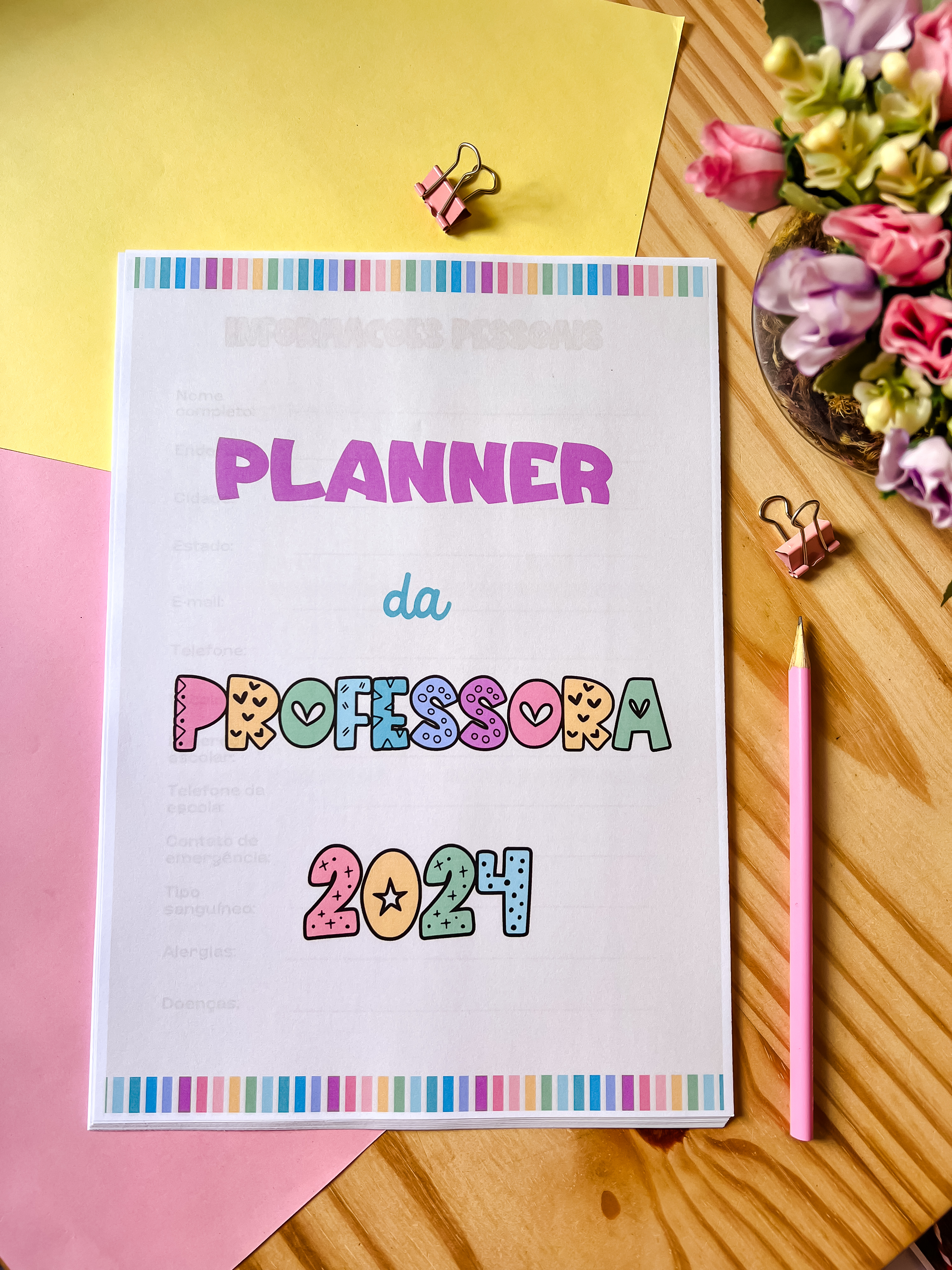 Arquivo Planner Professora A4 2024 em Pdf 8