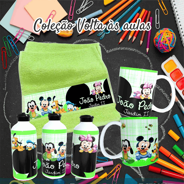 78 Artes para Caneca, Toalinha e Squezee Personagens Disney Volta as Aulas Arquivo Editavél  8